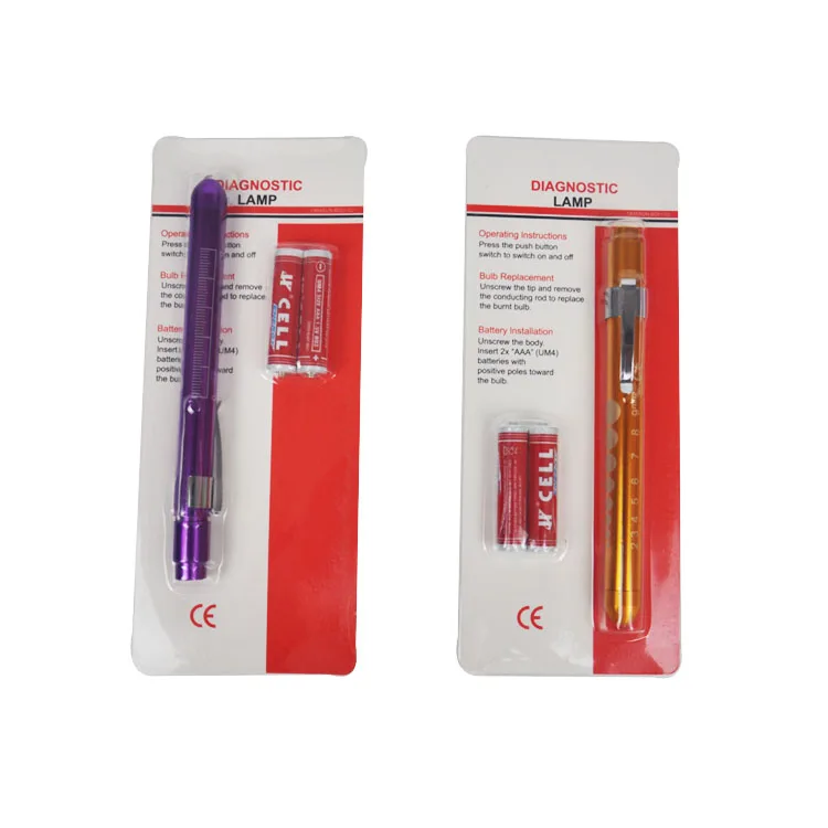 Aluminum medical flashlight doctors and nurses pupil pen