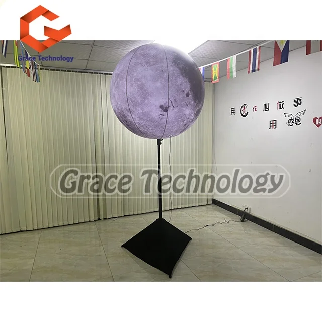 Outdoor Party Decorations Inflatable LED Light Tripod Balloon, Custom Advertising Inflatable Pole Stand LED Balloon