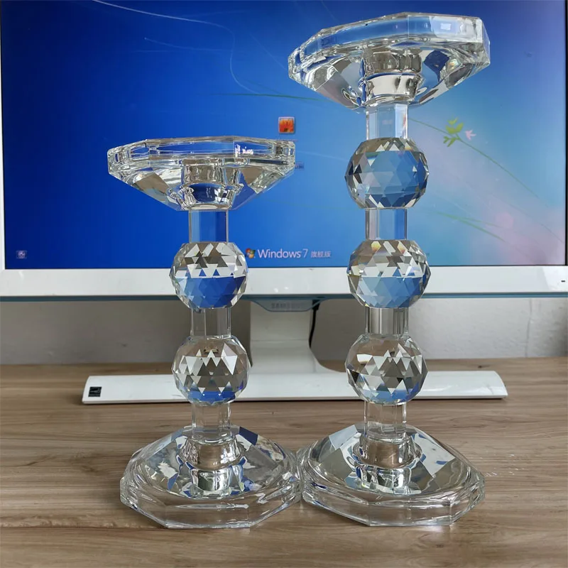 Оптовая продажа центральный столик для свадебного стола чайный светильник хрустальный канделябр современный высококлассный подсвечник декора