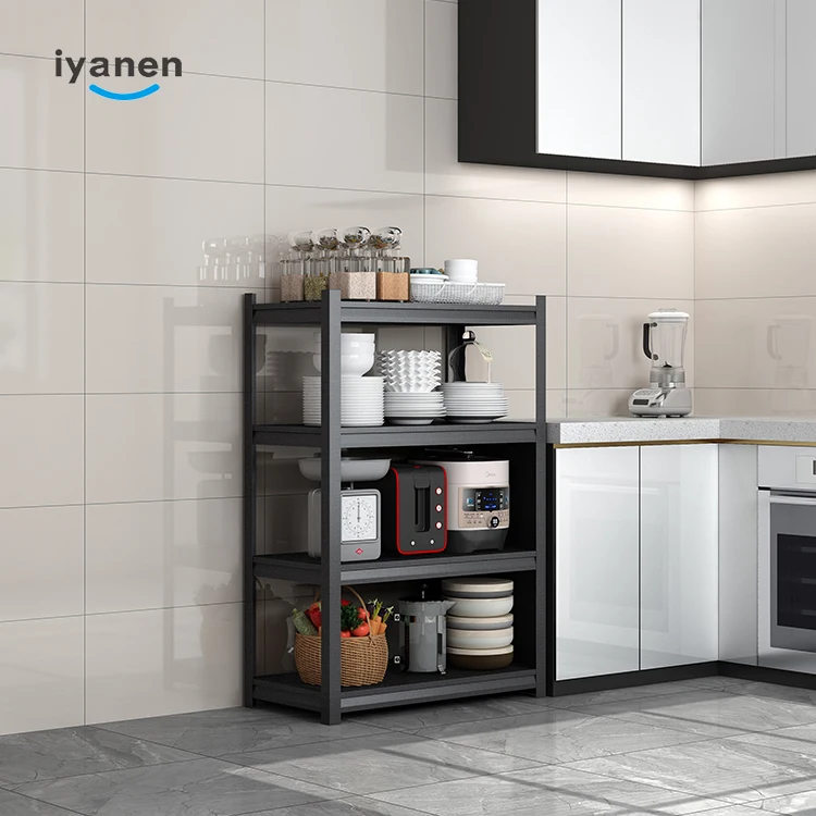 Iron 4 layer rack classification and standing type installation home kitchen bedroom iron metal display rack storage shelf