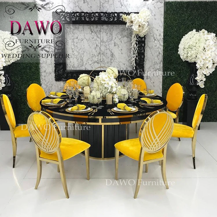 top grade  leather seat event royal gold wedding chairs for sale