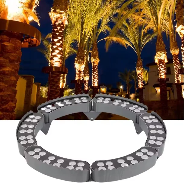 15W Black LED Solar Hug Tree Light Solar Hold Column Lamp Ring Garden Led Spot Light Ip65 Outdoor Landscape Spotlight