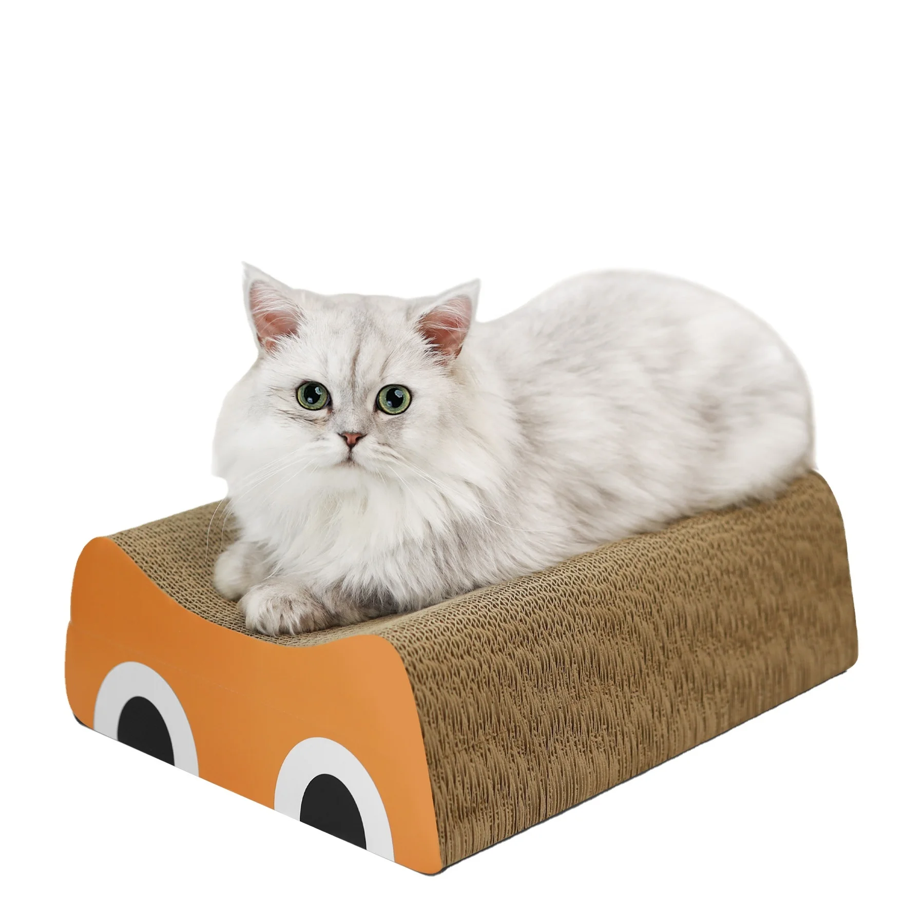 Cat Scratcher Cardboard Bead Cat Head Shape, Kitty Cat Scratching Pad Recycle Corrugate Lounge