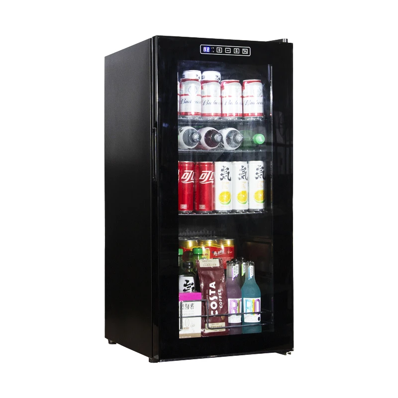 LANYI Household Thermostatic Red Wine Cabinet 32 Bottles Full Glass Door Compressor Wine/Beverage/Beer Cooler