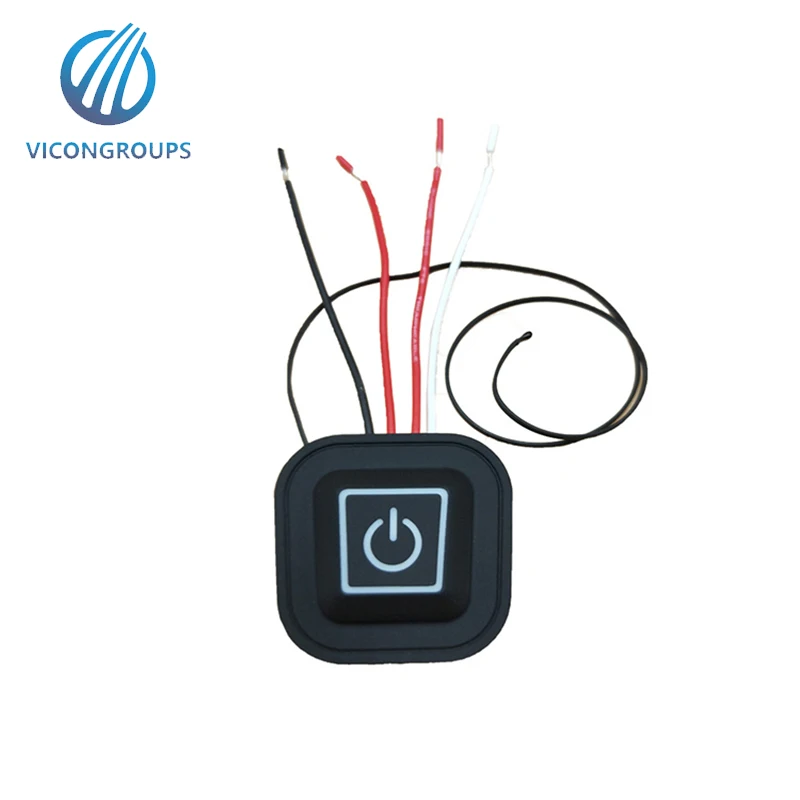 Switch push button waterproof controller for heating clothing NTC thermometer temperature control switch