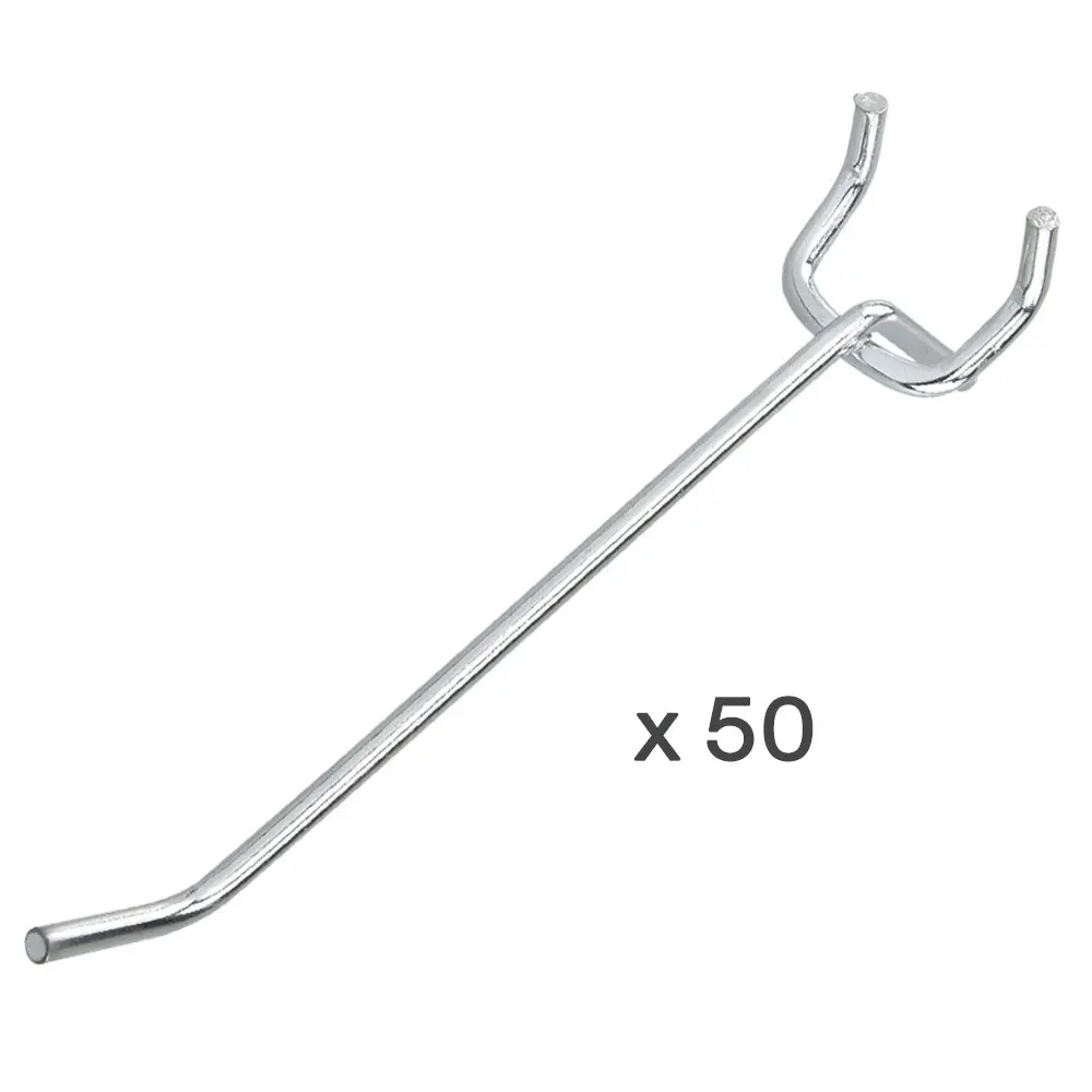 Customized Size Grid Panel Metal Clothes Hanging Wall Price Tag Pegboard Hooks Slatwall Display Hook Wire Hook