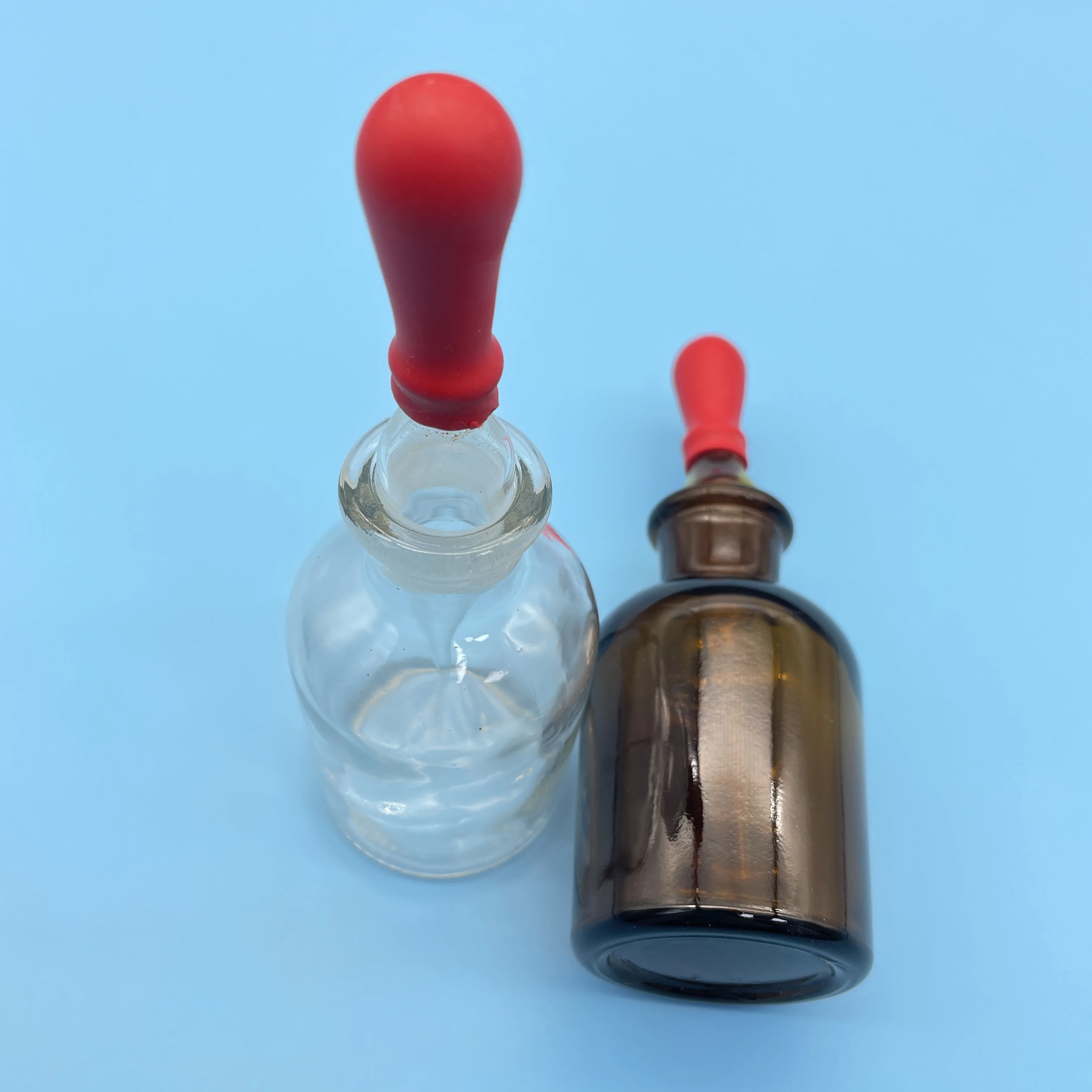 Chemical laboratory glass bottle medicine bottle jar with glass dropper