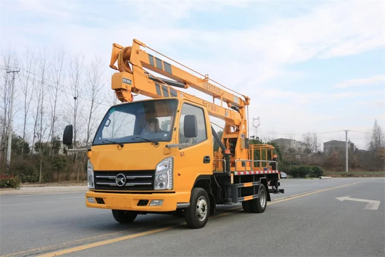 Hot Selling Isuzu Manual Lift Bucket 18.5m Folding Arm Aerial Work Platform New Cherry Picker Crane Diesel Competitive Price