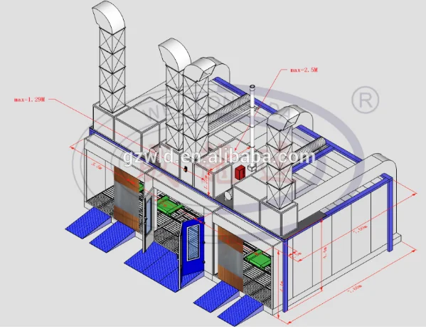  Оптовая цена поставщик кабин для распыления краски в Китае