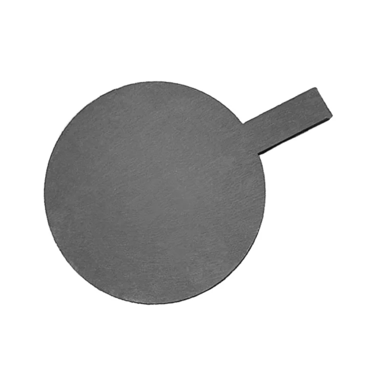 Wholesale Rectangle Round 100% Melamine Slate Color Paddle Pizza Board Plate Food Serving Tray With Handle
