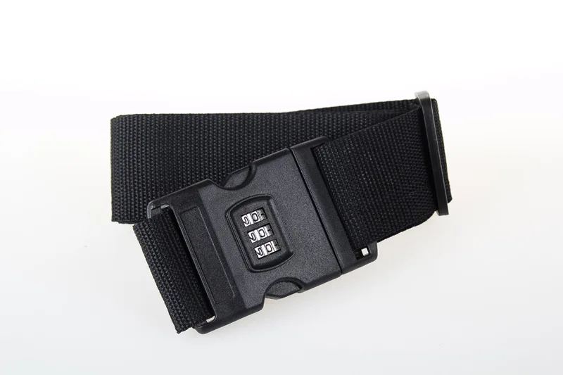 Luggage Strap Cross Belt Packing Adjustable Travel Suitcase Nylon 3 Digits Password Lock Buckle Strap Baggage Belt