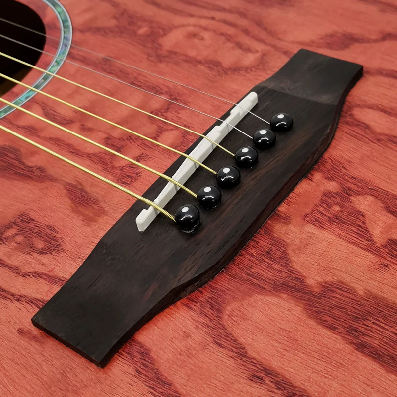 Aiersi brand factory wholesale cheap price custom logo 40 41 Inch Cutaway Red Colour Ash Acoustic Guitar faster shipping