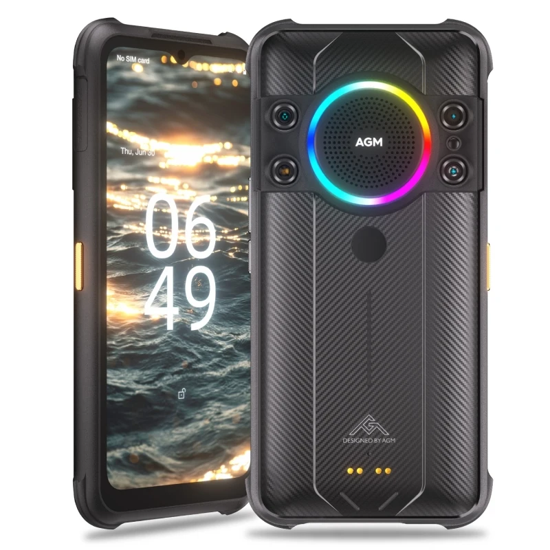 AGM H5 Pro (версия ЕС) прочный смартфон, 8GB + 128GB 4G Android 12 мобильного телефона, громкий динамик беспроводной зарядки прочный мобильный телефон