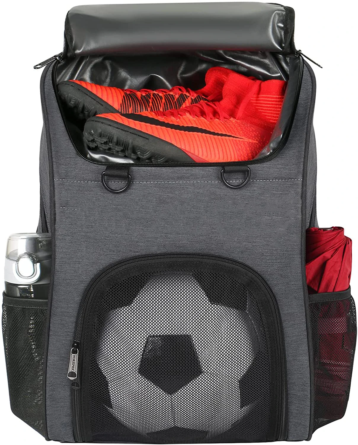 Ederbou Soccer Bag, Soccer Backpack with Ball Compartment for Youth Boys and Girls Fit Basketball Volleyball, Large Capacity