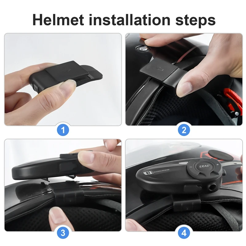 Q2 Motorcycle Helmet BT Intercom 2-person Real-time Bluetooth Headset Intercom