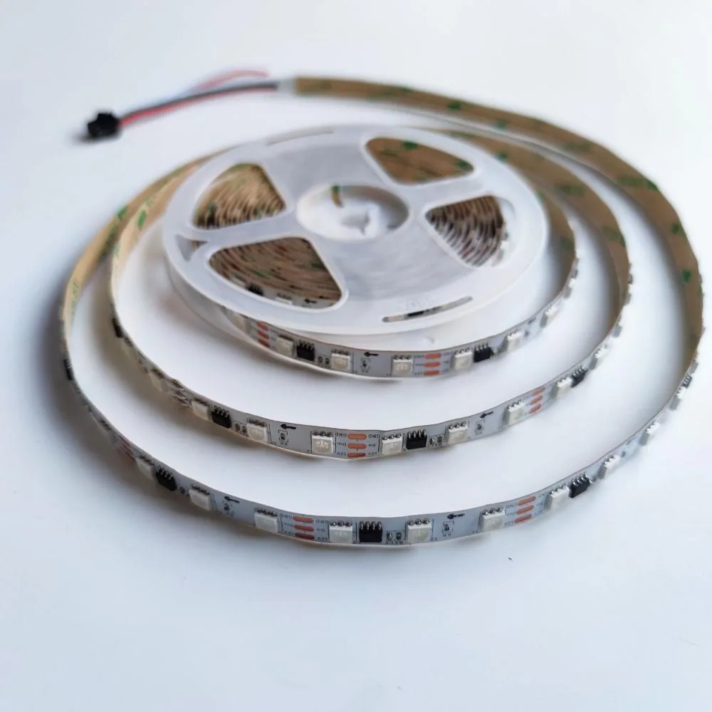 5050 magic dream color  RGB ws2811 addressable led strip DC12 24V 10mm 60LEDs/meter for project decoration