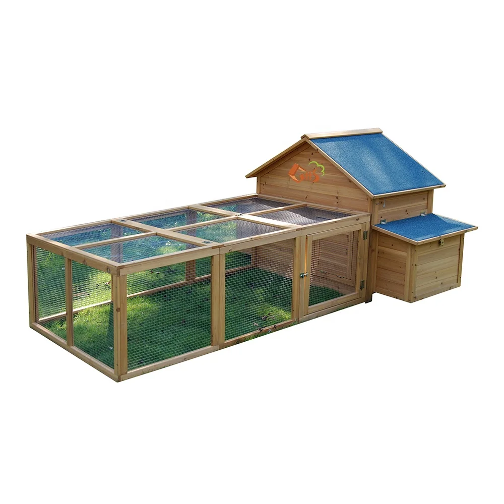 large run wooden chicken coop