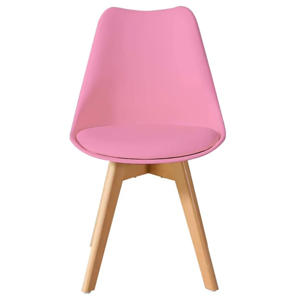 2021 Contemporary Modern PP Plastic China Charles Little Tulip Design Cafe Dinning Room Dining Chair With Leather Cushion