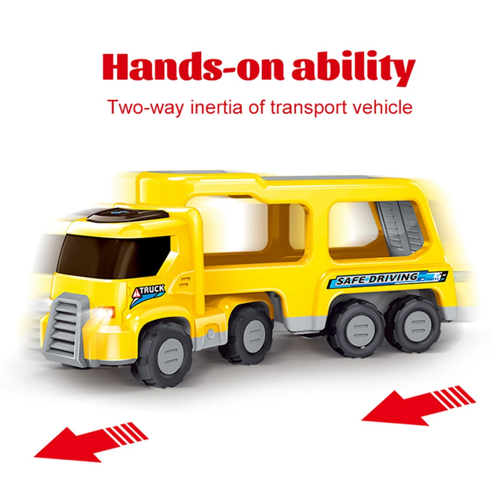 Pull back toys- construction vehicles transport truck carrier toy kids toys  for 3 4 5 6 7 year old boys