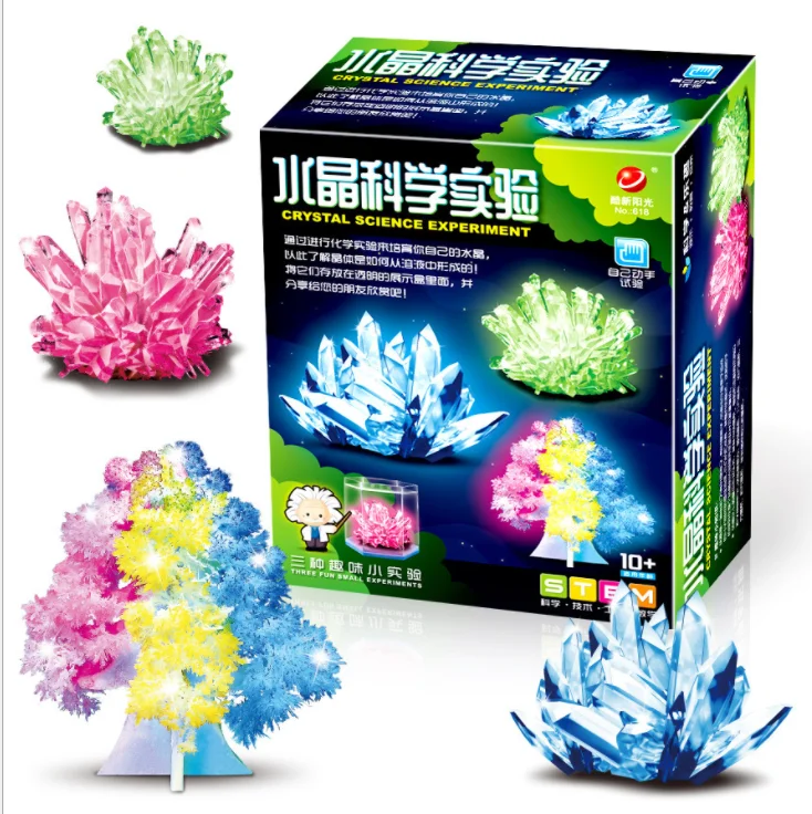 Make Your Own Grow Educational Experiment Science Kit For Kids Crystal Growing Kit