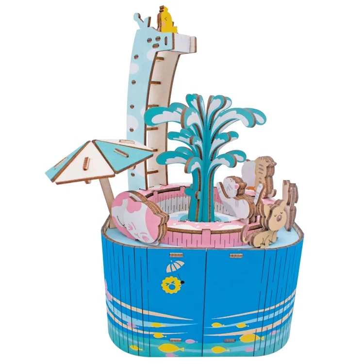 Classic Car Model Puzzle ODM OEM 2024 New Collection DIY Customised Music Box for Christmas Gift