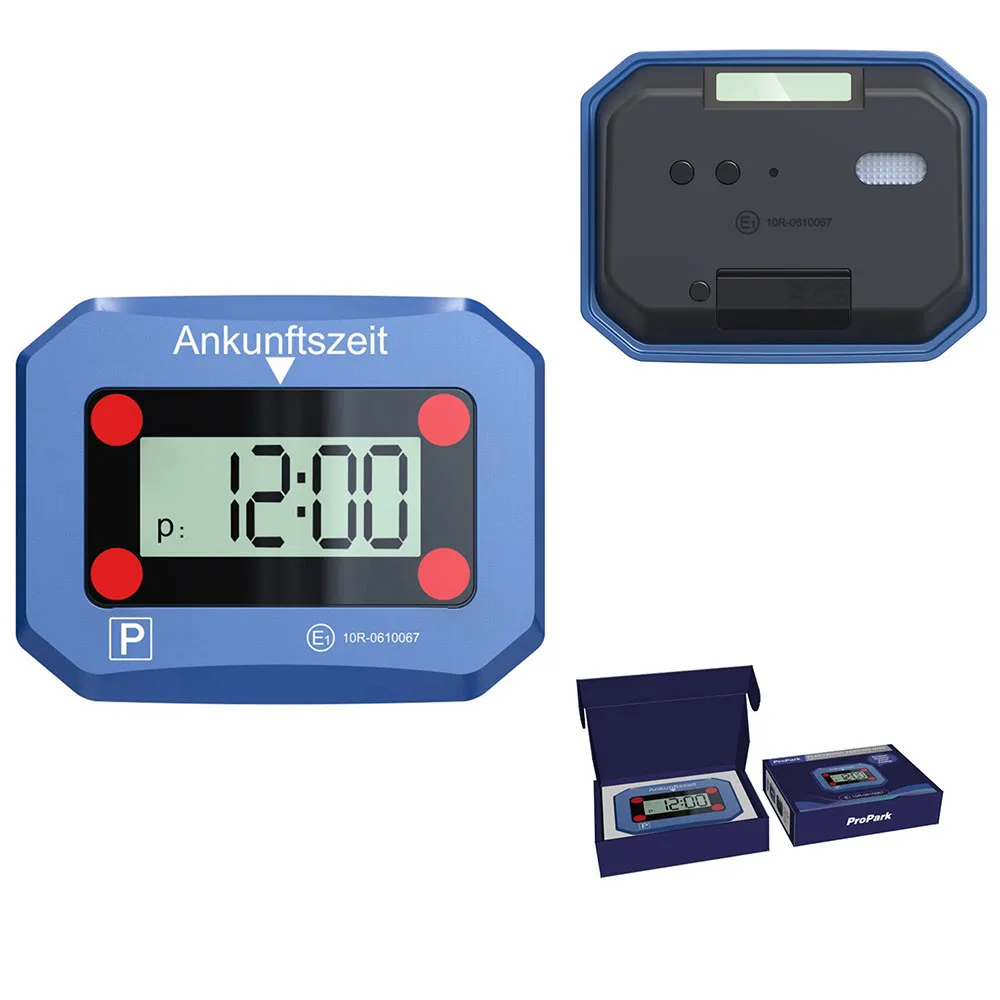 Germany Blue Auto Car Electronic Parking Clock Timer Clock Electric Parking Disc With Battery