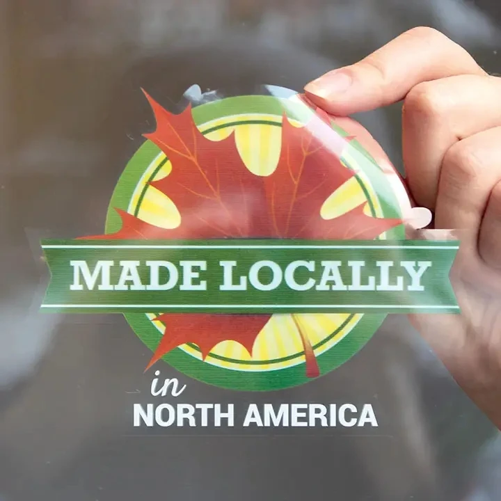 Custom Removable No Glue Double Side Look Static Cling Decals Waterproof Window Vinyl Stickers