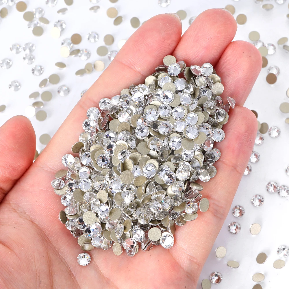 Wholesale 16 Cut Facets Rhinestones Bulk Bling Glitter 2088 Crystal Non Hotfix Flat Back Glass Christmas Colors Stones For Nail