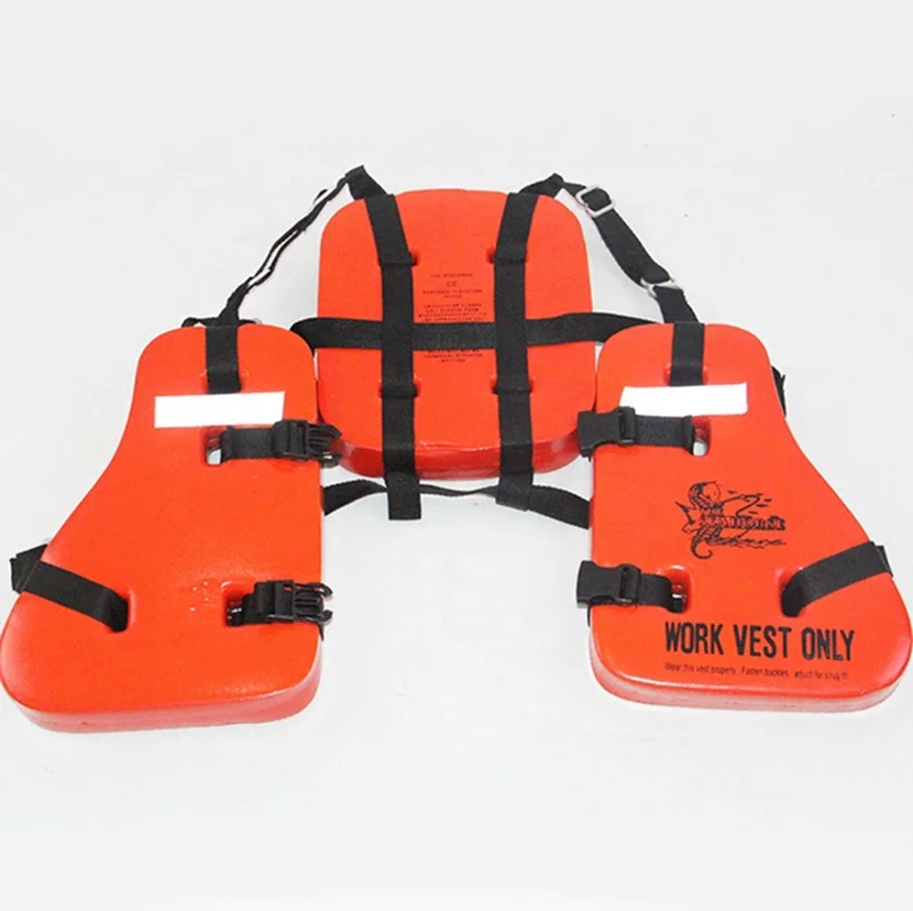 Three Pieces High-Density Rubber Life Saving Jackets For Oil Platform
