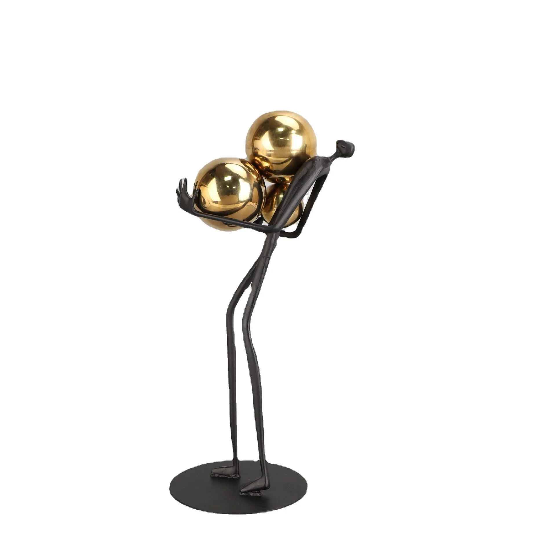 Wholesale 2024 Contemporary Home Decor Metal Ornaments Sculpture desktop Art Creative Statue modern Luxury Decoration