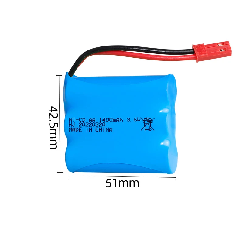 Прямая поставка с завода AA 3 6 V 1400mAh перезаряжаемый никель-кадмиевый аккумулятор игрушечный автомобиль батарейным питанием безтрековый поезд