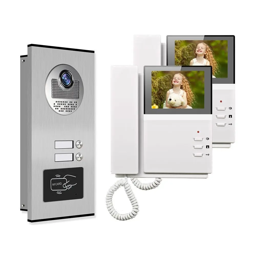 
easy installation multi apartment building video door phone door bell door entry system Video Intercom with lcd screen 