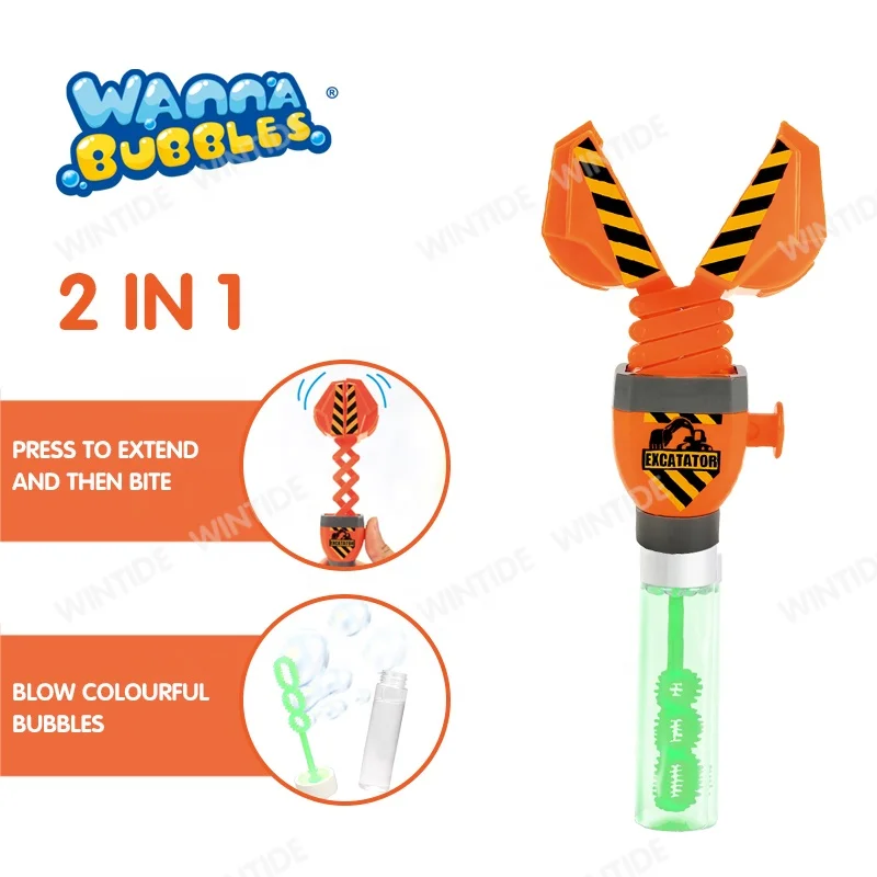 Manufacturer wholesale toy plastic mecha dino catching wand bubble water toys telescopic stick for kids