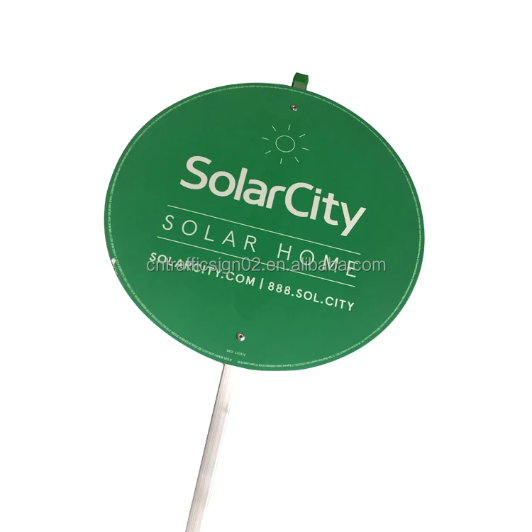 Factory Direct Customized Security Warning ADT Safety Signs With Aluminum Stake/Pole Easy to Assemble Reflective Security Signs