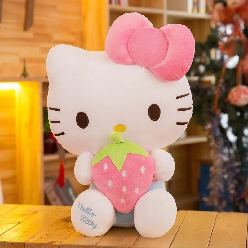 Оптовая продажа разноцветные плюшевые игрушки Hello KT Cat клубника HK мягкие милые Kawaii для детей