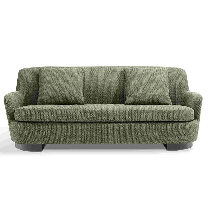 Minimalist green Linen Nubuck Fabric Sofas Set For Conference Waiting Sitting Living Room Furniture