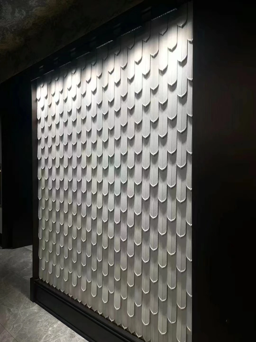 BAIJIN Popular Building Material Lightweight PU Stone Panel Wall Faux Polyurethane PU Feather Stone Blue Color