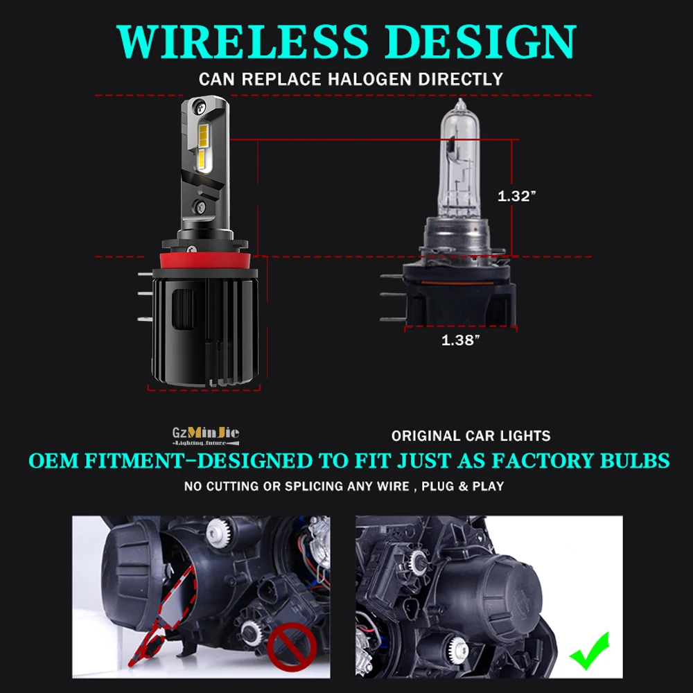 Modified cars used h15 LED headlights with DRL function auto lighting system for benz GLK300