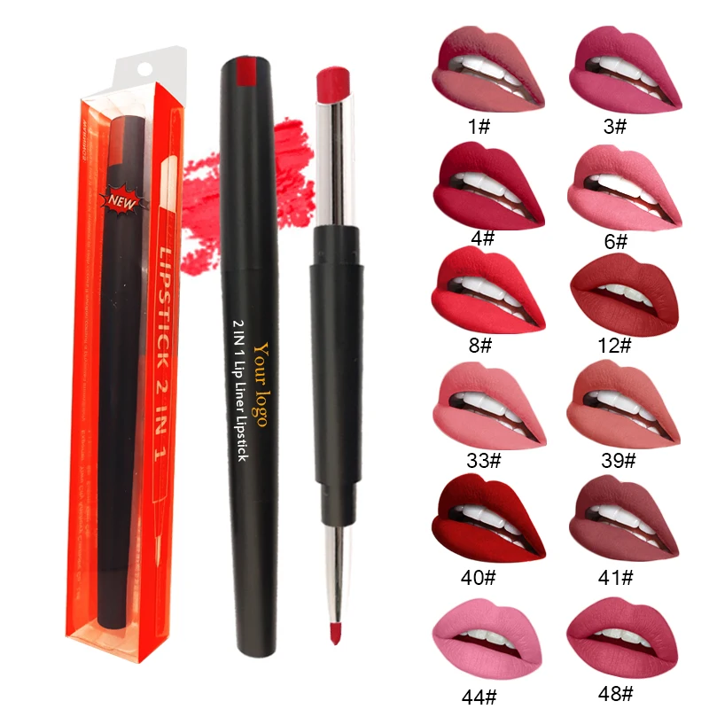 2021 Фирменная помада 2 в 1 матового цвета под заказ