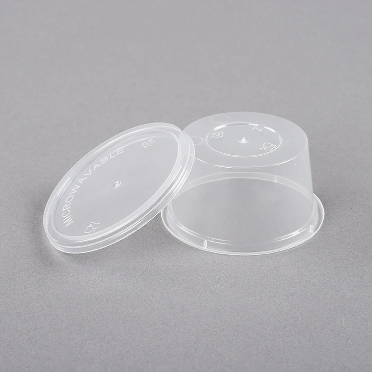 Factory supply 2 4 oz PP portion small sauce container disposable eco friendly plastic sauce cup with lid for sauce