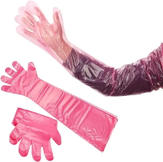 HDPE Dressing Gutting Gloves Veterinary Shoulder Extra Long Hunting Field Gloves 36 Inches Poly Disposable Gloves for Field
