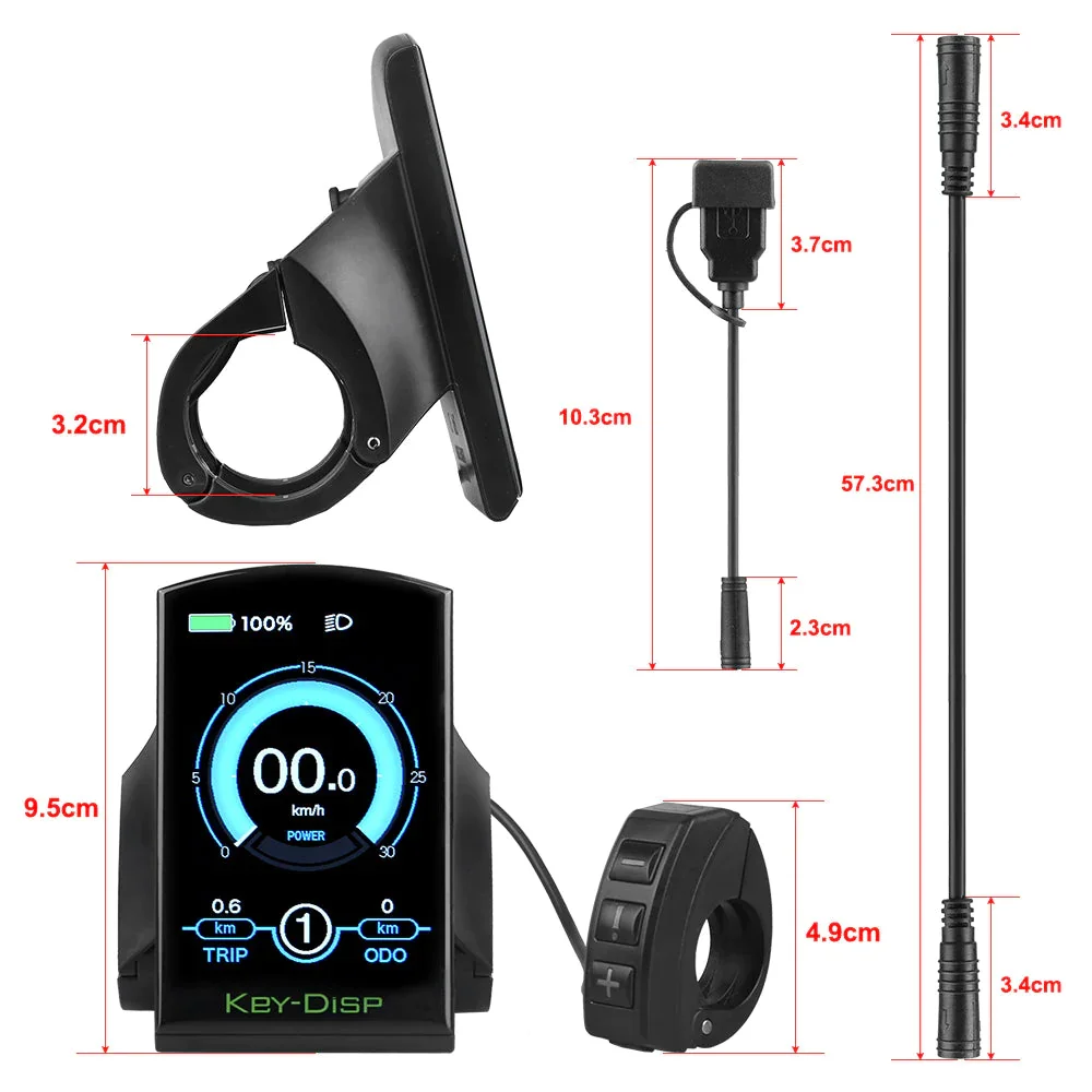 Colorful lcd electric display KD986 electric screen for electric bike ebike kit other electric spare parts ebike screen