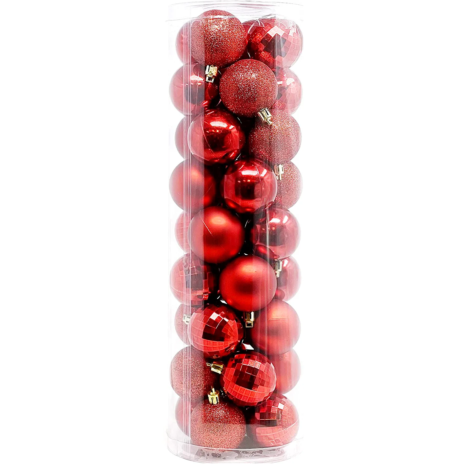 4Types Decorating Christmas Balls Large 36pcs Plastic White/Silver/Gold/Red Ball Christmas Tree Ornaments