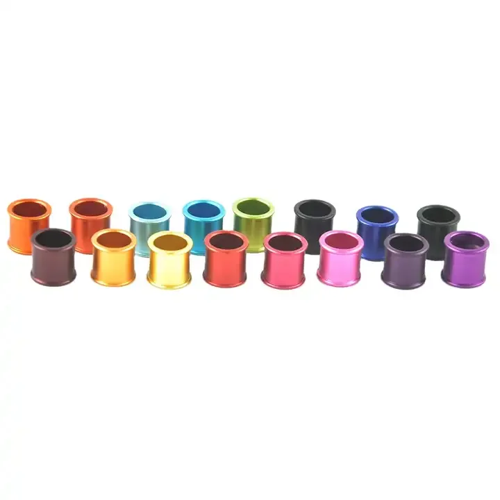GSF-ATR 1214  Pigeon Foot Aluminum Rings Band 2024 Multi-color Bird Leg Ring With Hole For Sale