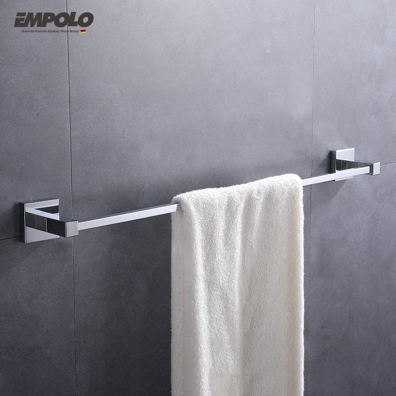 6 Pieces Solid Copper Wall Mounted Towel Ring Washroom Sanitary Fittings And Bathroom Accessories Set