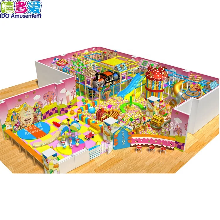 2019 Ido Amusement Hot Sale New Kids Candy Theme Indoor Playground Design For Children