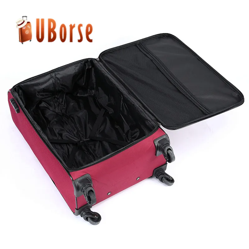 
Factory Set 3 Piece of Soft Nylon Luggage Set Travel Suitcase Trolley Suitcase Luggage With Spinner Wheels 