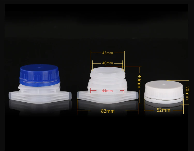 Big Capacity Pouch Diameter 40mm Plastic Spout with Cap