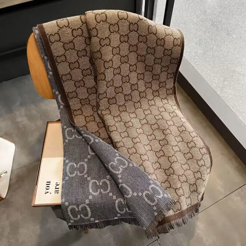 Зимний роскошный брендовый дизайнерский кашемировый шарф для женщин одеяло с индивидуальным логотипом женский толстый шейный платок