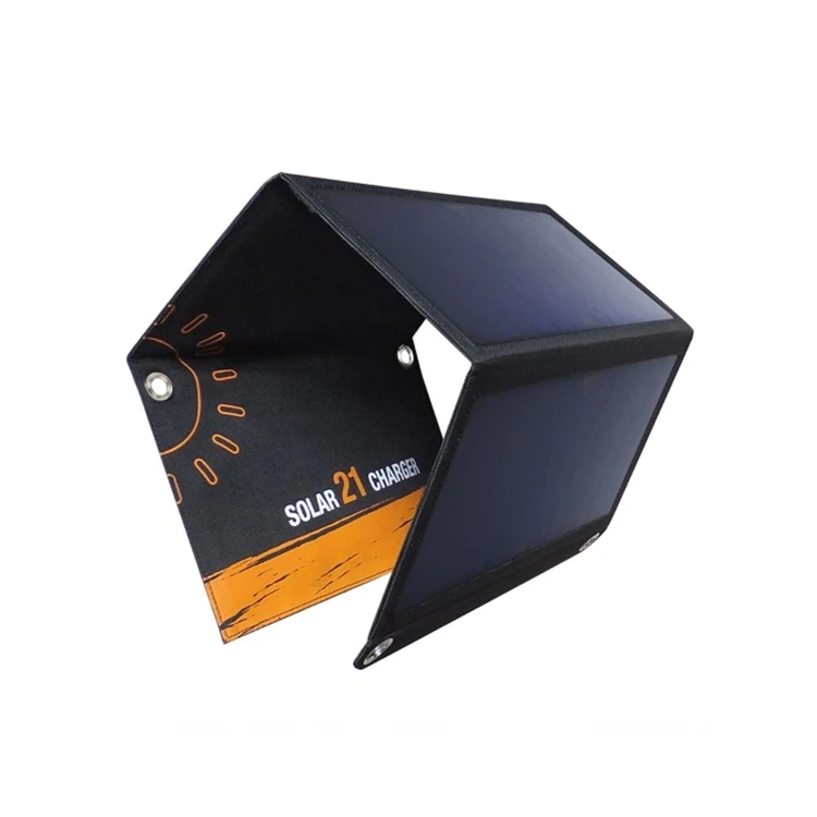 Самый популярный двойной Usb мобильный телефон зарядное устройство на солнечной батарее складной внешний аккумулятор для кемпинга